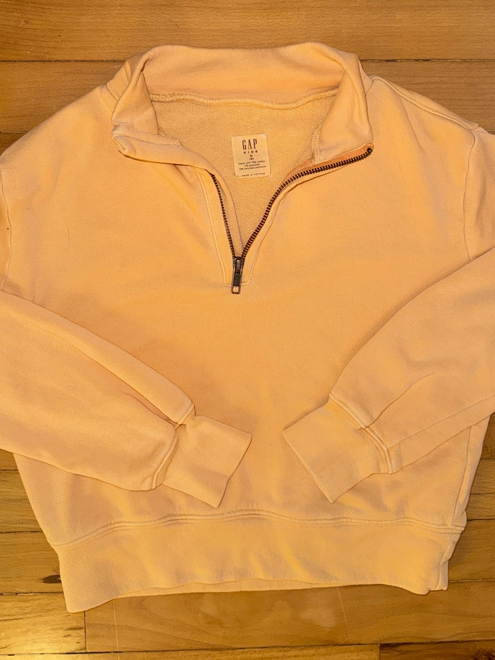 GAP Peach Kids Small Quarter-Zip Sweatshirt